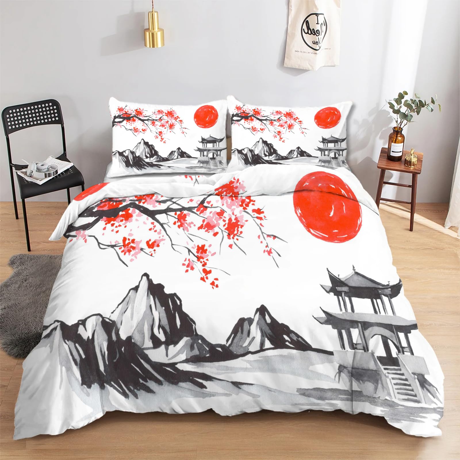 Housse de couette 200x200 japonais zippée pour en finir avec les couettes qui glissent du lit