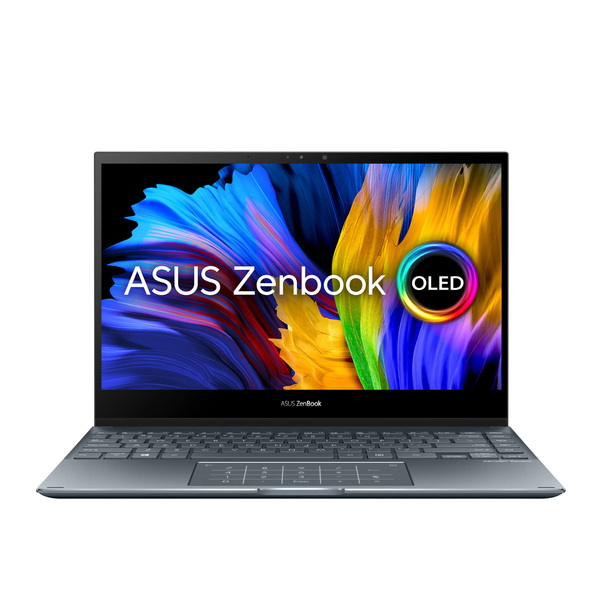 ASUS Zenbook Flip 13 UX363EA OLED005W Pine Grey, Touch Laptop, i5 1135G7 8GB 512GB SSD, WIN11 HOME, 13.3 inch FHD 1920X1080 16:9 OLED, HD Webcam, Backlit Eng Arb KB., Gray