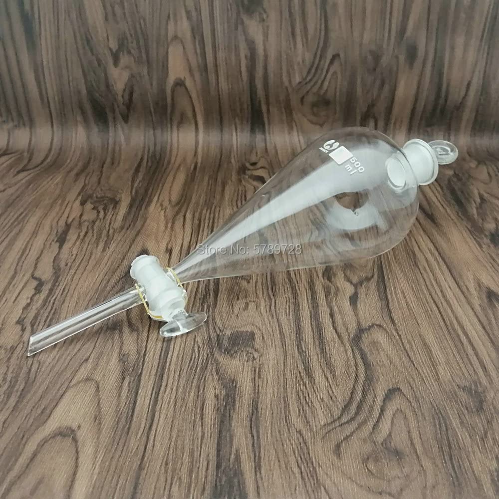 1 STÜCK 60 bis 1000 ml Glas Birnenförmiger Sektortrichter, um EIN ätherisches Öl-chemisches Experiment zu trennen (Capacity : 250ml 2pcs)