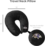Northwest NFL Baltimore Oreiller de cou de Ravens, 12" x 13", noir