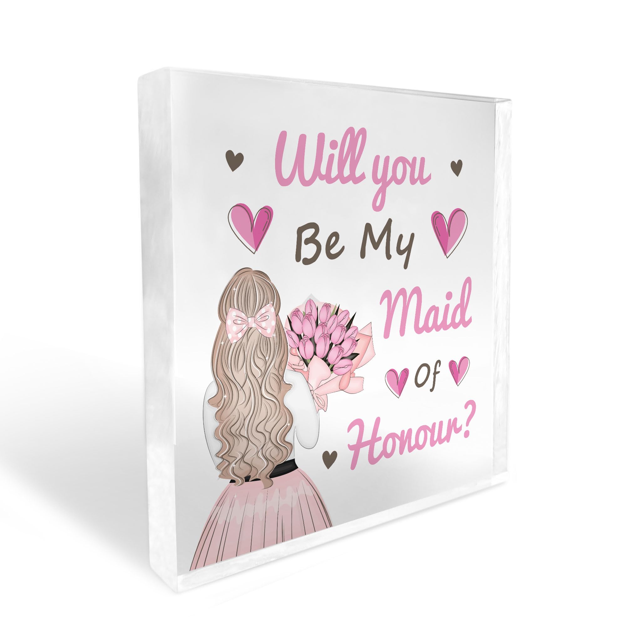 Red Ocean Will You Be My MAID OF HONOUR Proposal Gift Wedding Gifts Wedding Asking Gift Friend Sister Gift Keepsake