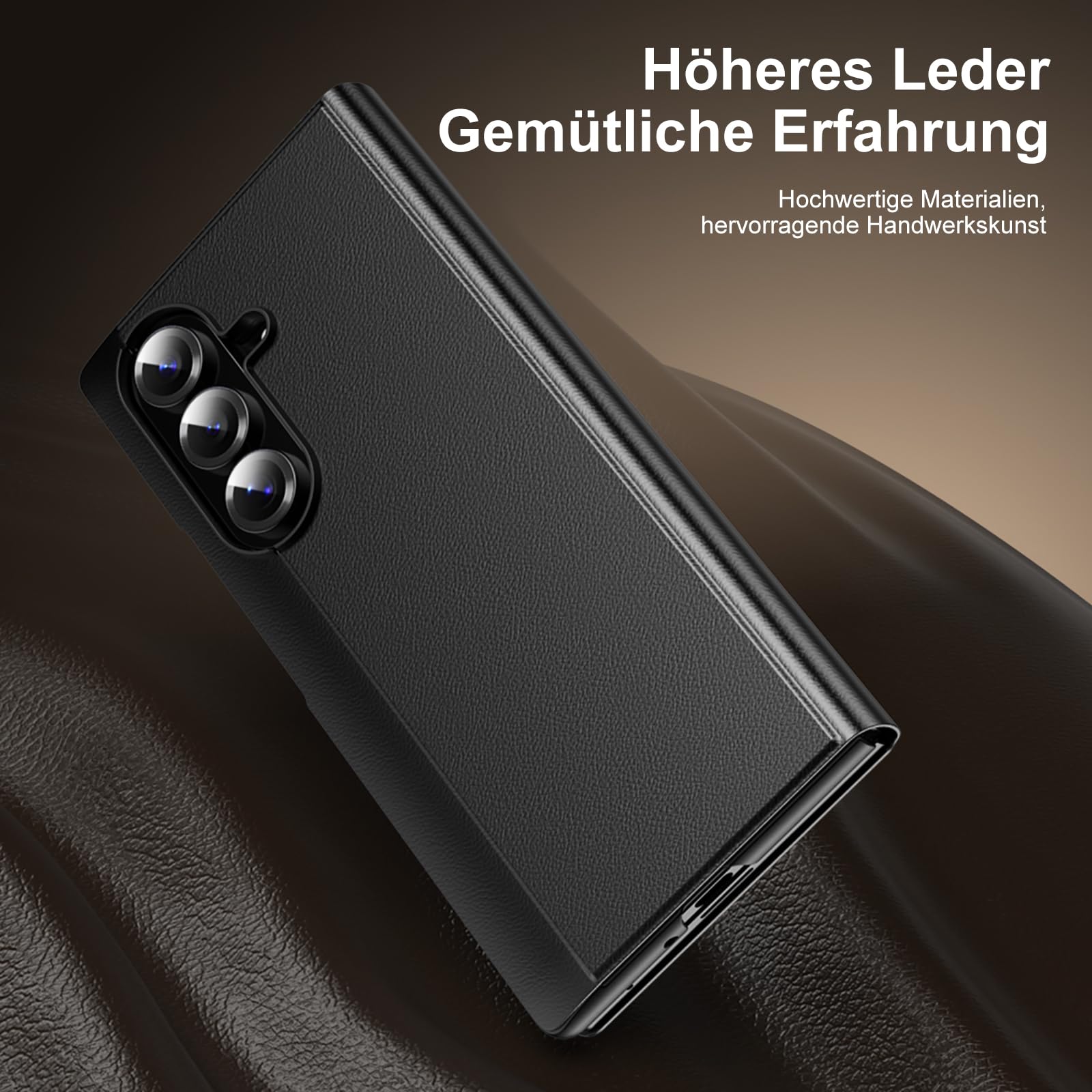 Funda para Samsung Galaxy Z Fold 8 Ultra, funda con ventana, funda con tapa de piel sintética y PC, antigolpes, antihuellas dactilares, funda para Samsung Z Fold 8 Ultra