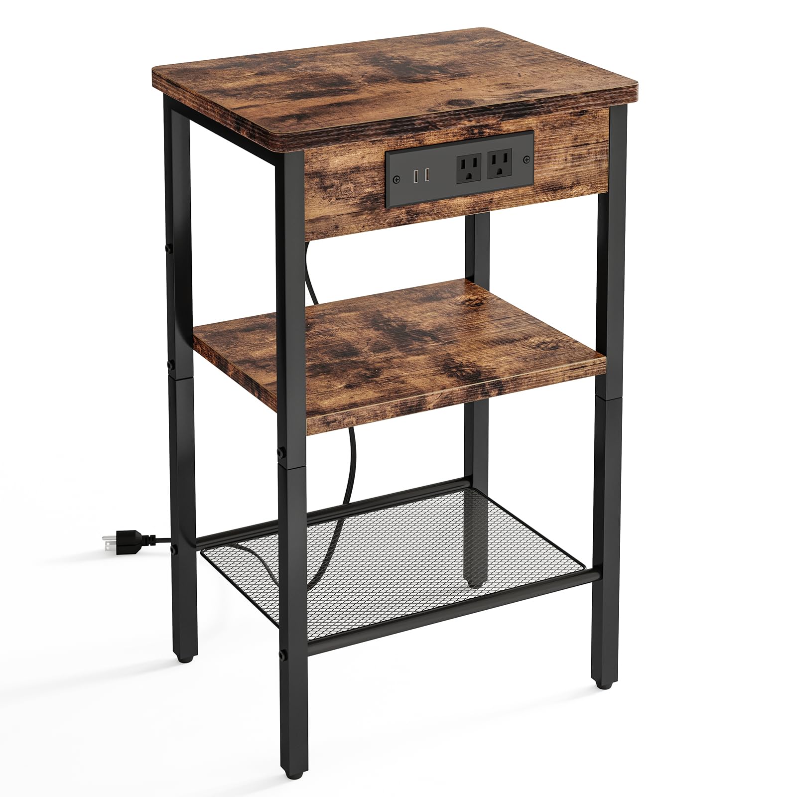 Amazon.com: Fixwal Side Table, Night Stand with Charging