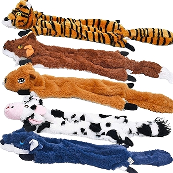 SHARLOVY Dog Squeaky Plush Toys - 5 Pack