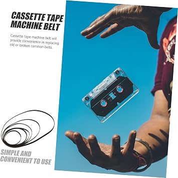 DVD Drive Belts Cassette Belt Cassette Tape Machine Belt 50pcs Recorder Rubber Belts Cassette Player Belts Replacement