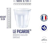 Vista 5 de Duralex Picardie - Vaso de vidrio (25 cl), 6 unidades (paquete de 1), multicolor