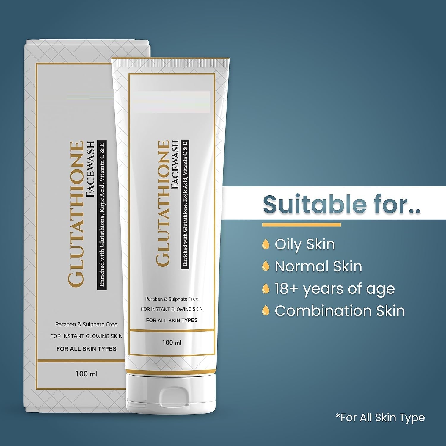 Brightening L-Glutathione Face Wash For Woman & Men100GM 3.52Oz :  Amazon.ca: Beauty & Personal Care