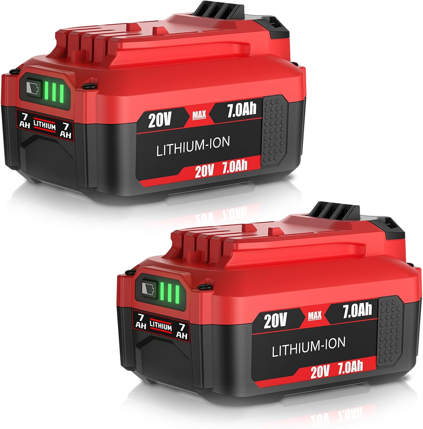 TURPOW New Upgraded 20V 7.0Ah Replacement Battery for Craftsman 20V Battery V20 Lithium Ion Battery for CMCB205 CMCB204 CMCB206 CMCB202 CMCB201 20V Cordless Power Tools 2 Packs