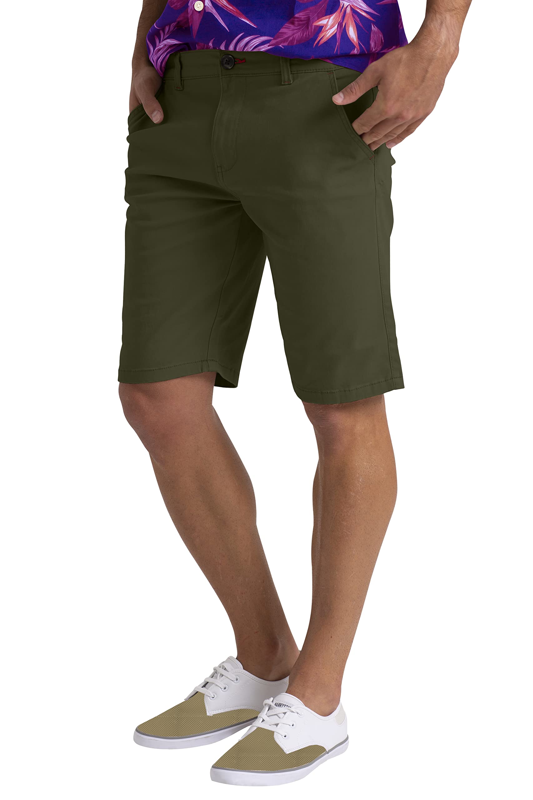 westAceMens Chino Shorts Smart Casual Slim Fit Stretch Cotton Classic Flexible Relaxed Golf Summer Beach Half Pant All Waist Size