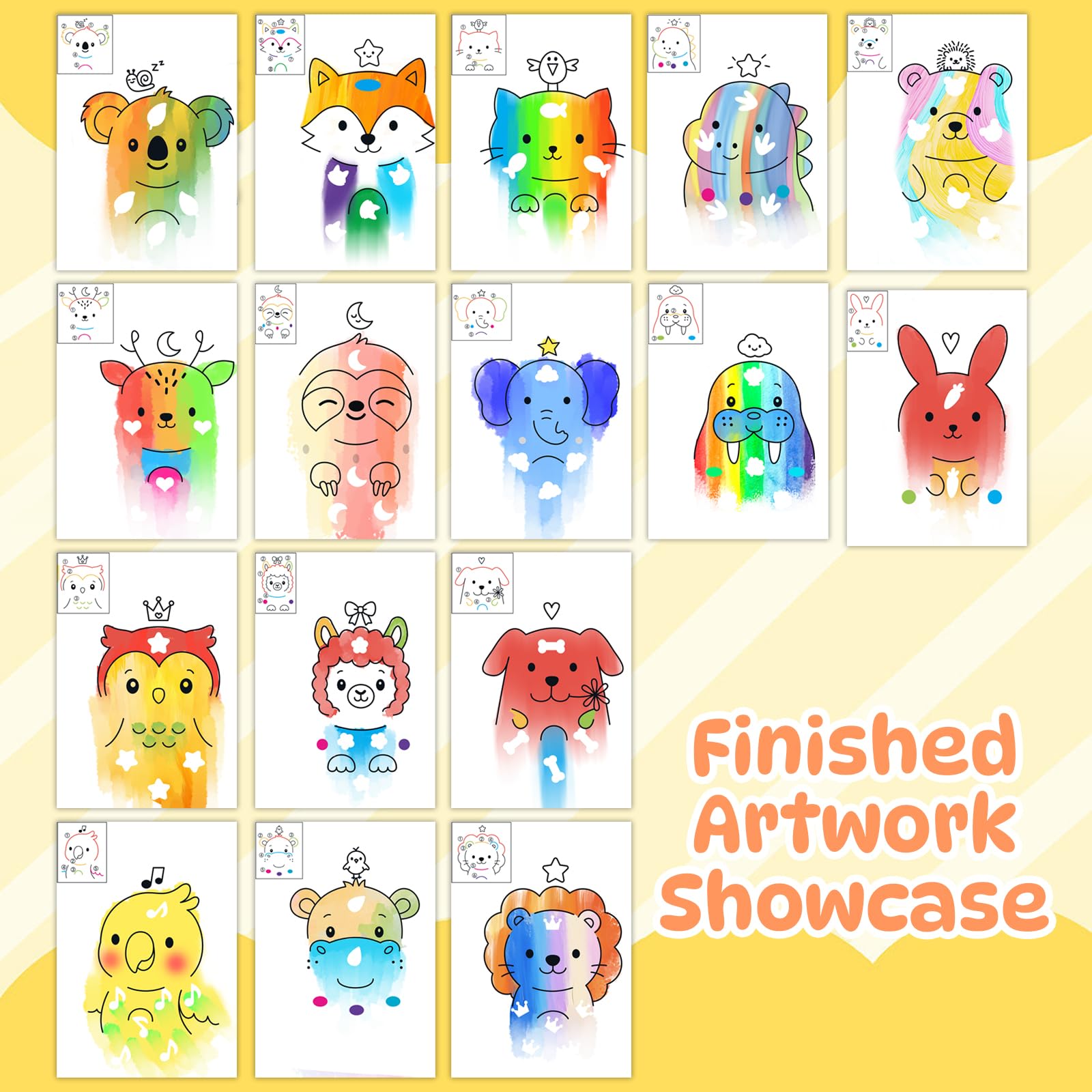 Kit artistico con lavavetri per bambini, senza disordine, regalo per