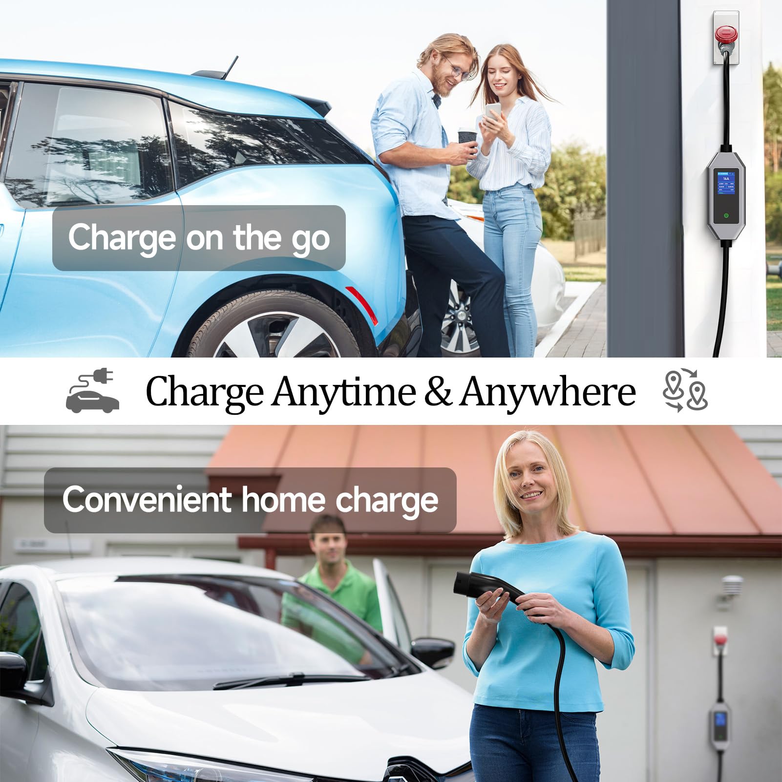 Kabel do ładowania typu 2 wtyczka CEE 22 kW, 3-fazowy 6-32 A-7 m, z regulowaną mocą ładowania, do wszystkich pojazdów elektrycznych i hybrydowych