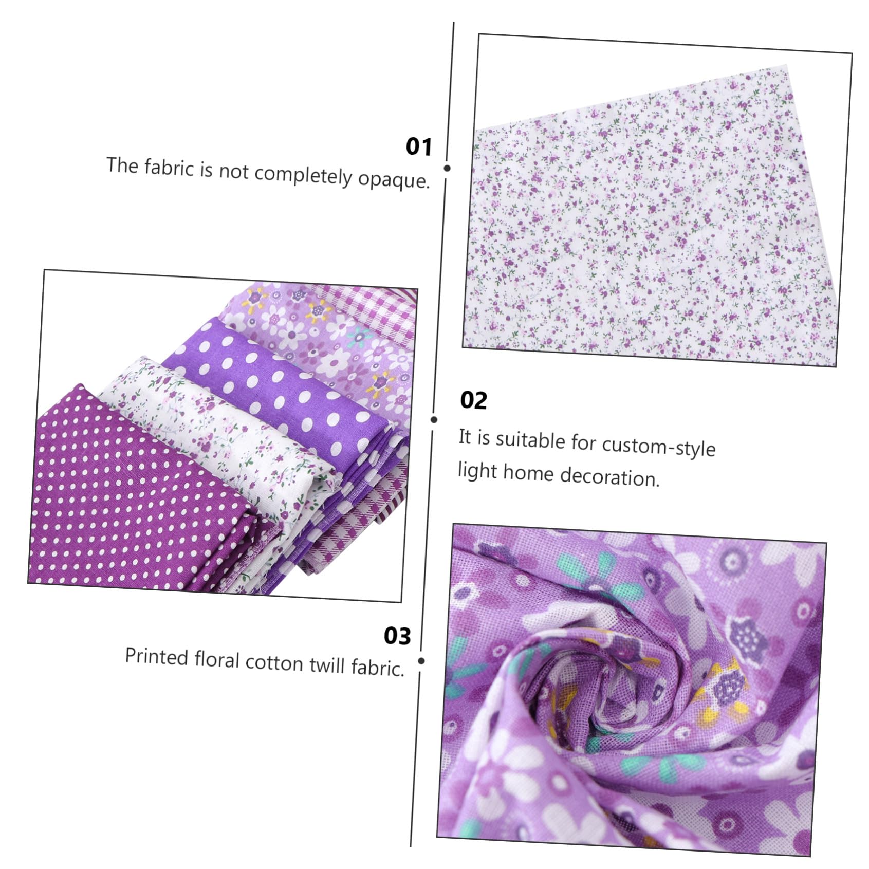 NUOBESTY 21pezzi Tessuti Di Cotone Stampati Fiori Per Cucito Creativo Di Stile Patchwork Per Decorazioni Fai Da Te Serie Blu