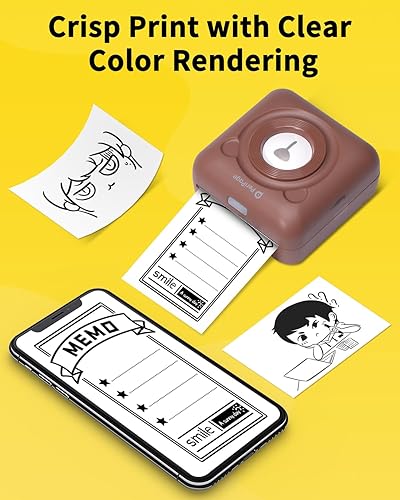 Miniatura 5 de 6 mini impresoras adhesivas de papel térmico para impresora térmica de 2.244 in x 1.181 in para PeriPage A6, impresora portátil de bolsillo portátil
