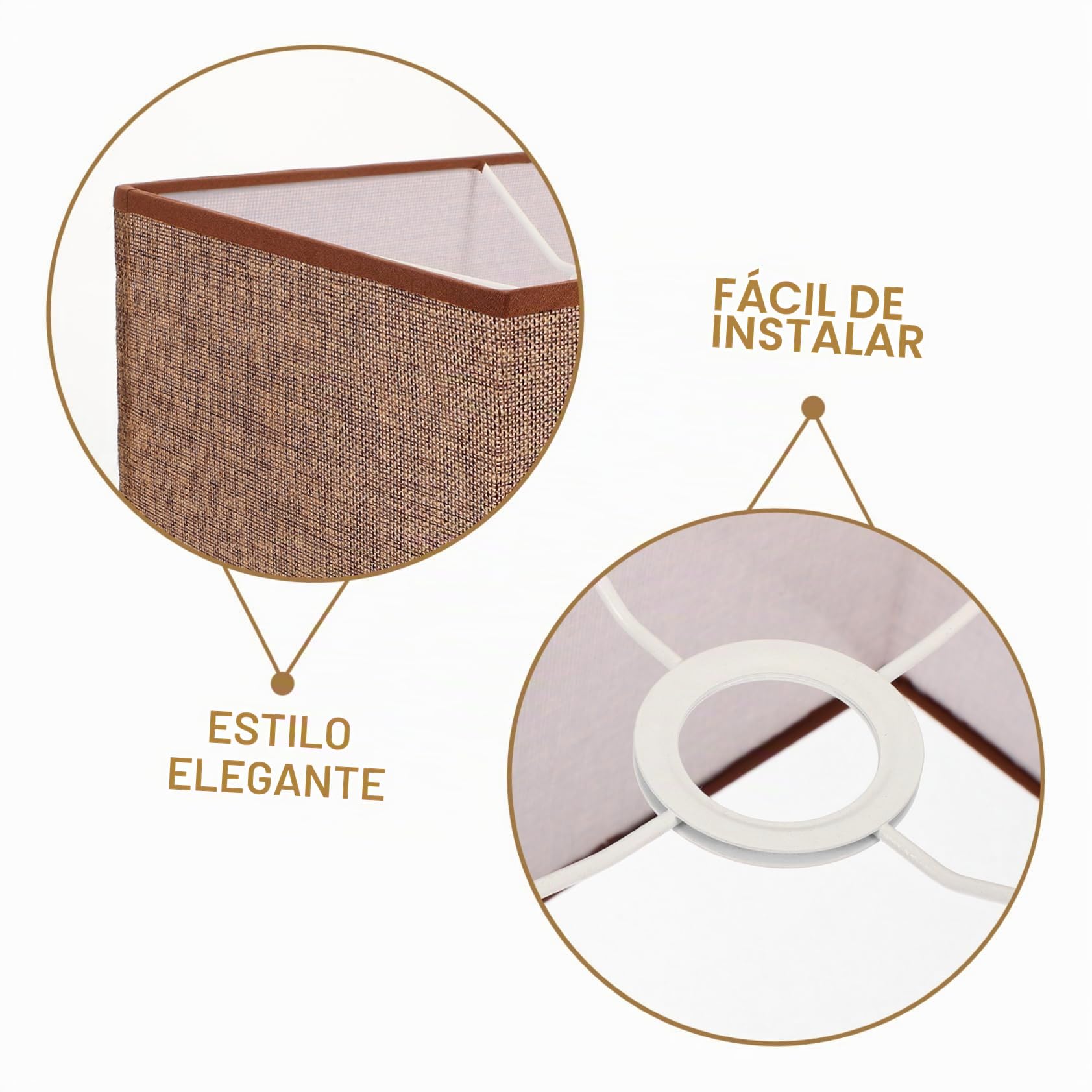 SEWACC Pantalla De Lino Rectangular Para Lámpara Accesorio Decorativo De Sencilla Para Decoración De Escritorio