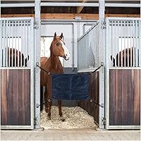 Vista 1 de Guardia de parada de caballos con gancho giratorio a presión,Caballo Stall Pasillo Guardia Valla con correas ajustables Clip de puerta de empuje