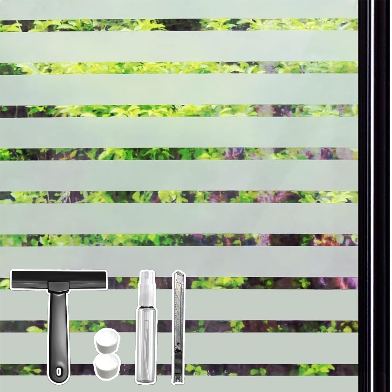 Film Fenêtre Anti-regard Qualsen - Opaque, Noir Total, Anti-UV, électrostatique (sans Colle) - 60 X 200 Cm