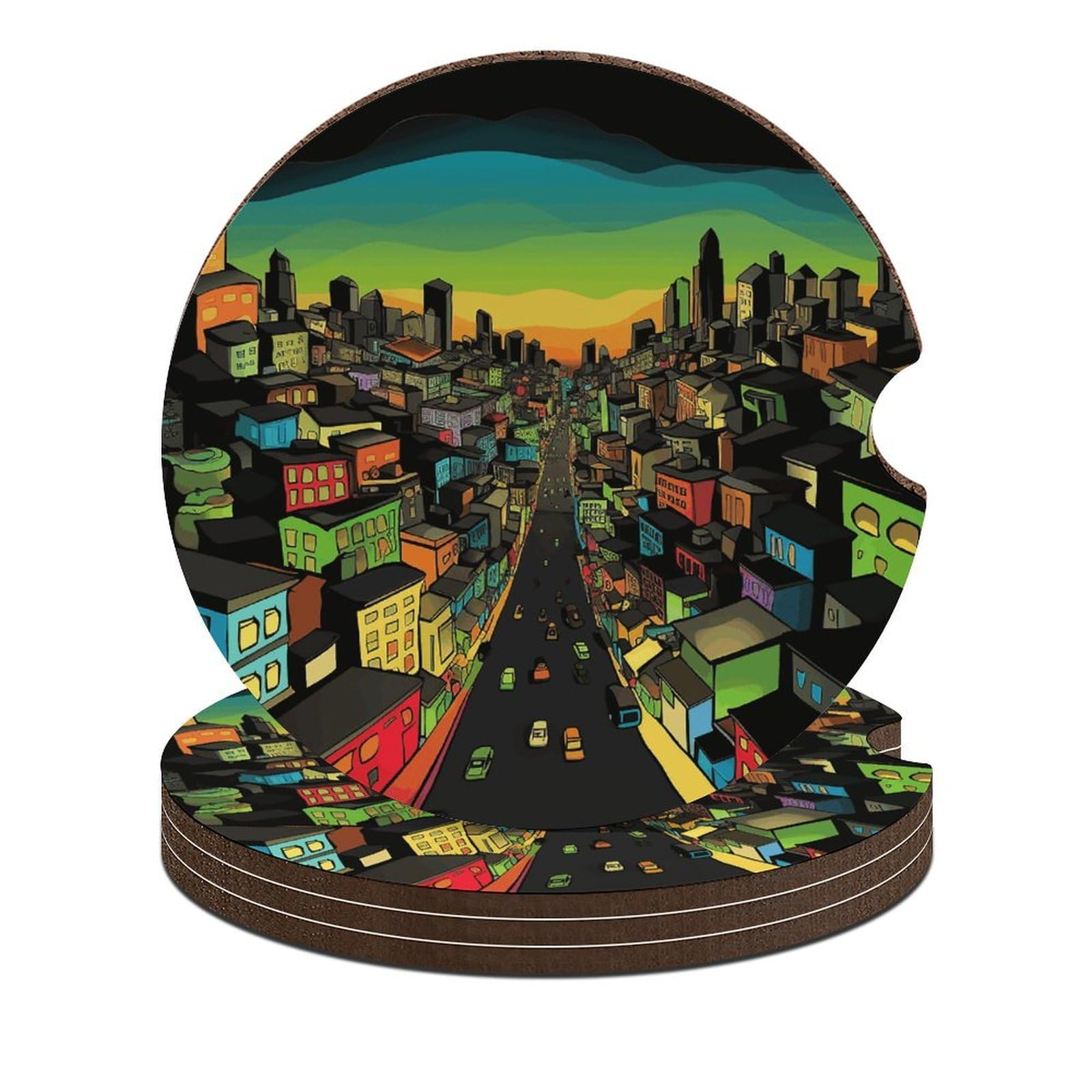 Sous-verre absorbant pour voiture contre les taches motif dessin animé