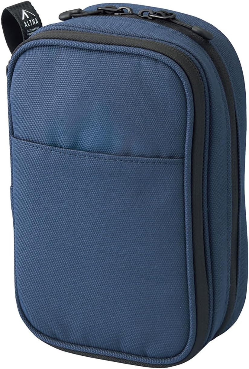 LIHIT LAB Gadget Pouch Navy Blue - Cordura Organizer For Cables & Accessories 8.5x3.7x2.8 Inches