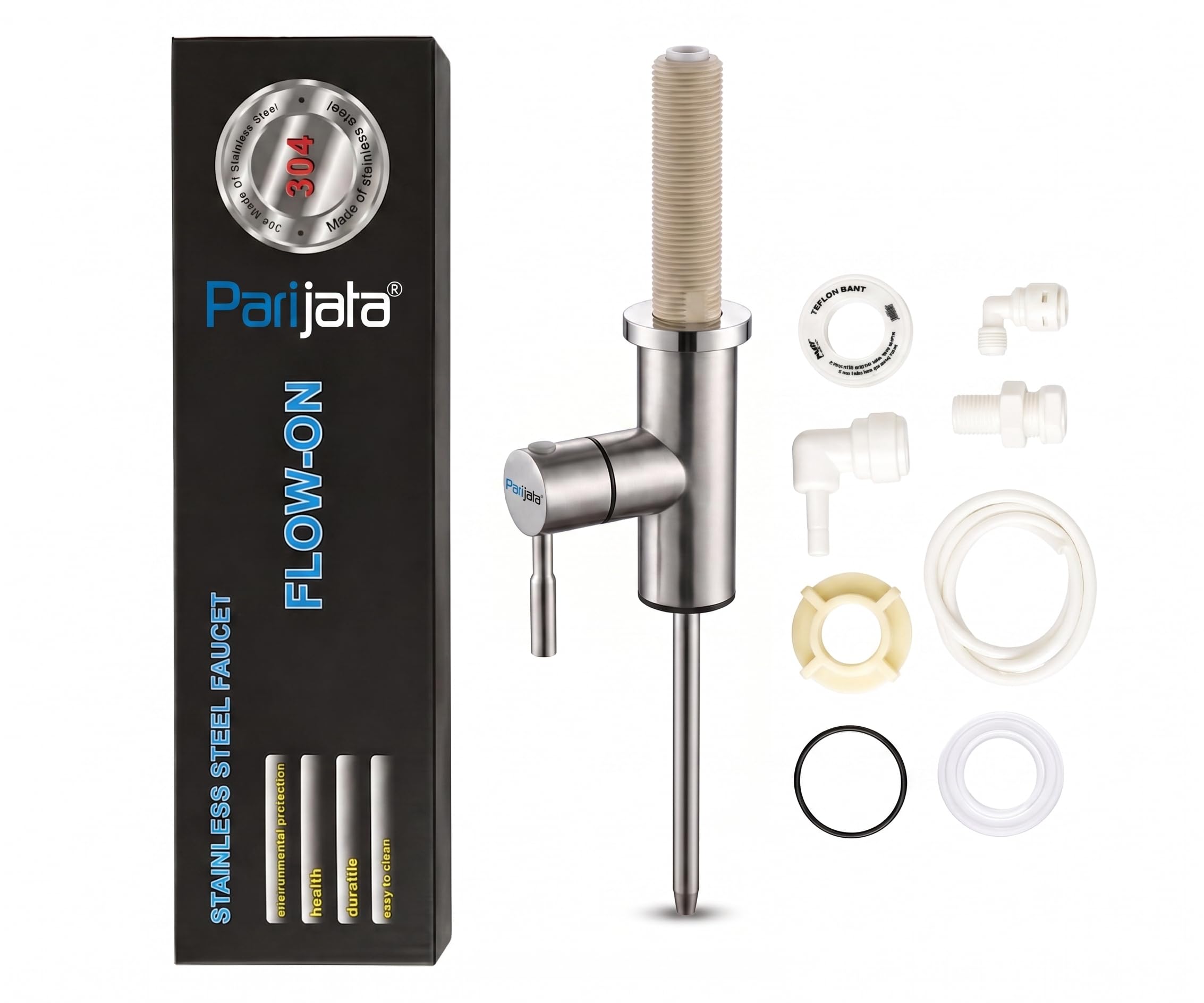 PARIJATA Straight Faucet 1/2" for Kitchen Cabinet for RO Water Purifier Fitting (Fitting 6mm)-image-31