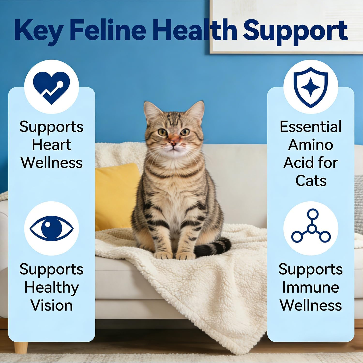 Taurine Supplement for Cats,Taurine Powder for Cats,Pure Taurine Supports for Heart, Vision & Daily Wellness,Easy to Mix in Food,200g