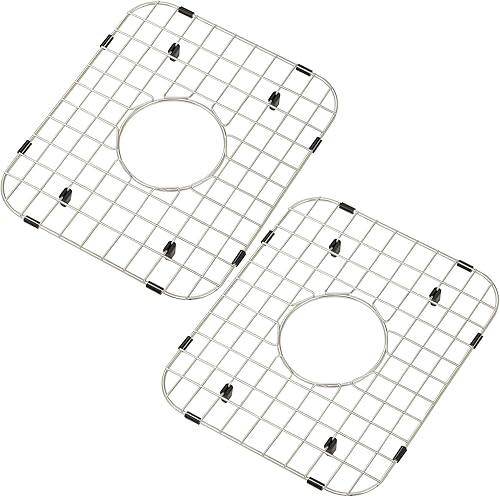 Miniatura 10 de VEVOR KM-BHQ-2302-SKU6 Protector de 2 piezas de acero inoxidable de 13.7 x 11.6 pulgadas, rejillas de drenaje centradas con radio de esquina R50,