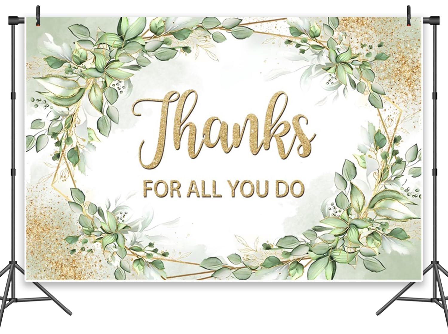Leowefowa Fondali fotografici con scritta "Thank for All You Do", in vinile, 2,4 x 1,2 m, con scritta in lingua inglese "Thank for All You Do", per fotografie, insegnanti, medici, per pensionamento