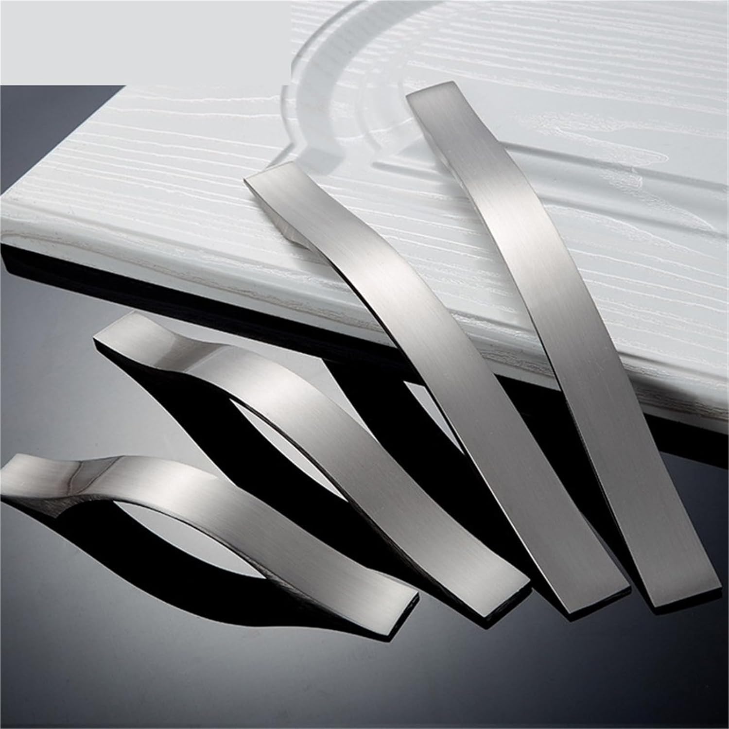 Cabinet Handles Drawer Knobs Aluminum Alloy Wardrobe Door Handles Brushed Pulls Simple Furniture Handle 1Pcs(192mm)