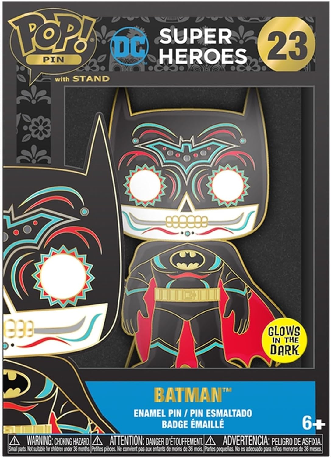 Loungefly PIN Large Enamel Enamel Pin DC Comics DOTD - Batman - Batman - DC Comics Enamel Pins - Cute Collectable Novelty Brooch - for Backpacks & Bags - Gift Idea - Official Merchandise