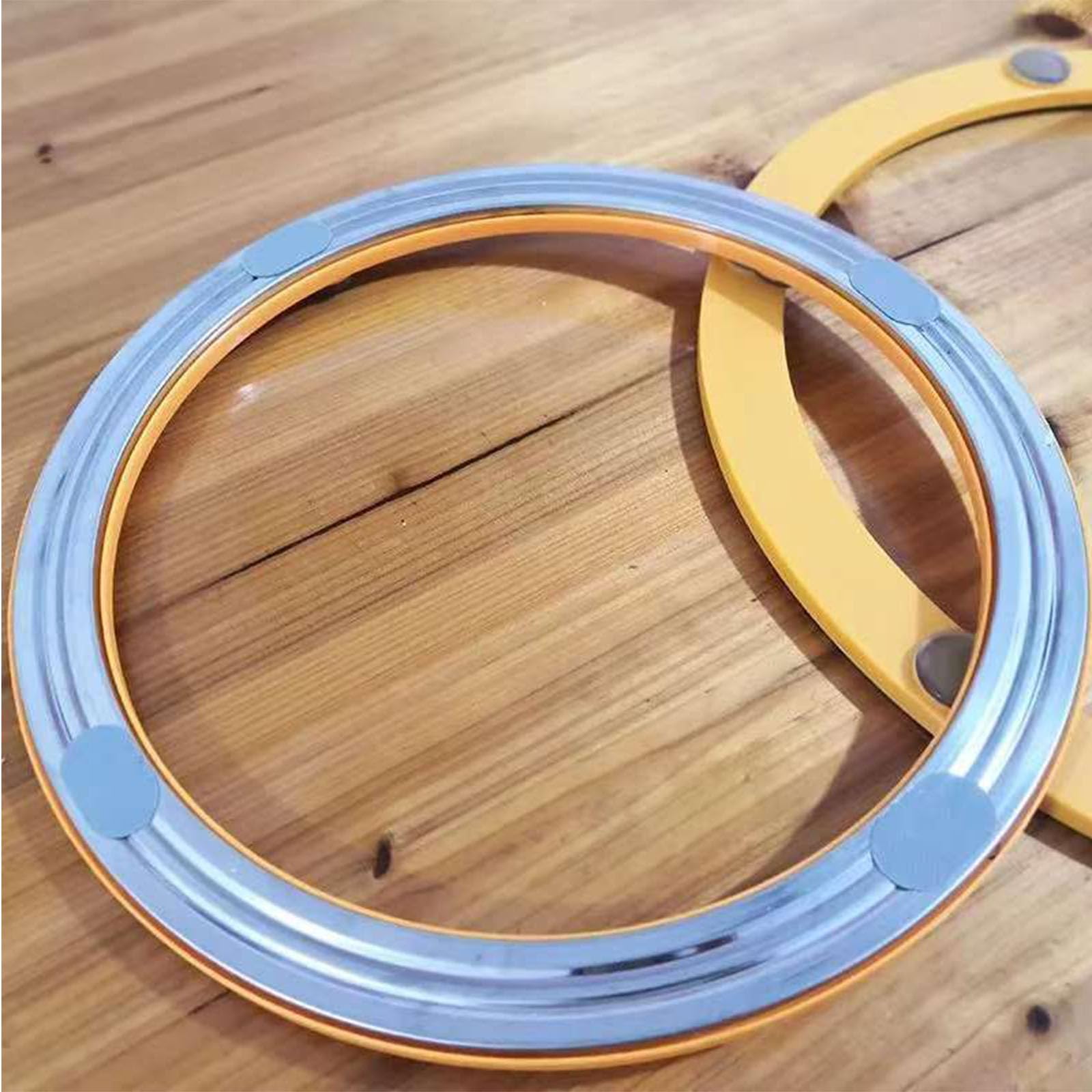 20" Plateau tournant en Alliage Avant, arrière en Plastique, Plateau tournant pour Table à Manger Heavy Duty Swivel 360° (Alloy Orange, 50cm/20in)