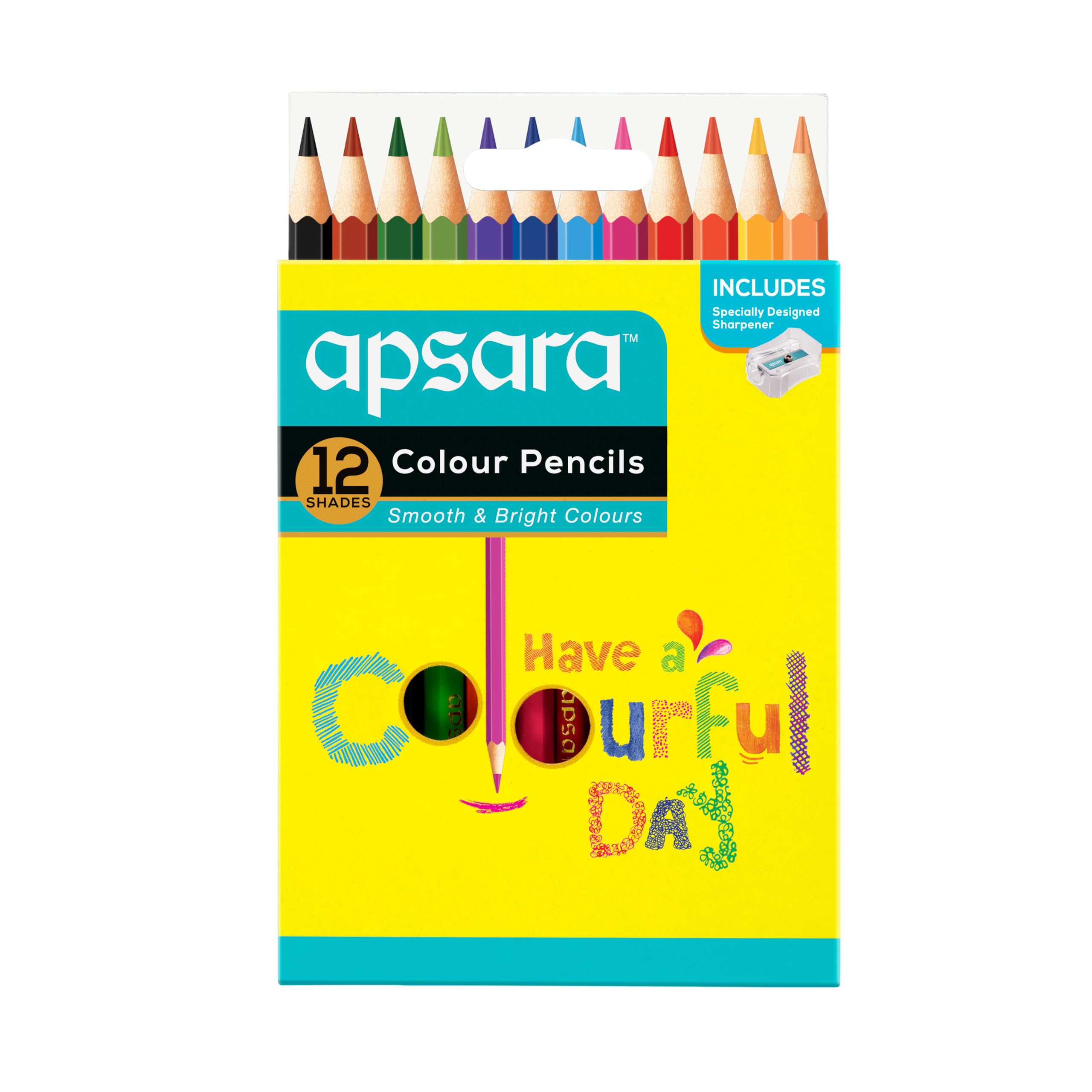 Apsara Colour Pencils | Brilliant colours | Hex Shape | Easy Grip | Superior lead quality | School & college use | (12 Half Size)-picture-18