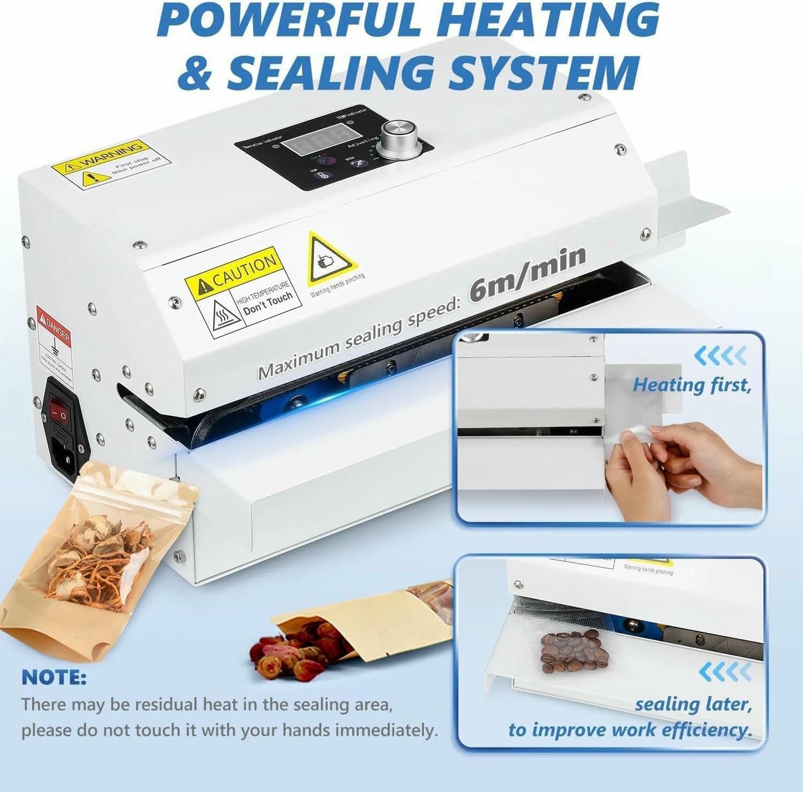 Machine D'étanchéité De La Bande De Sacs Continu, Scellant De Sac Horizontal Automatique, Scellant Chauffant pour Les Biscuits, Machine À Sceller pour Les Films De Sacs en PVC