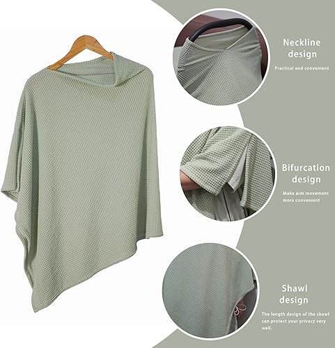 Miniatura 3 de Funda de lactancia para lactancia materna, poncho de privacidad suave y transpirable, fundas portátiles para lactancia materna para mujeres