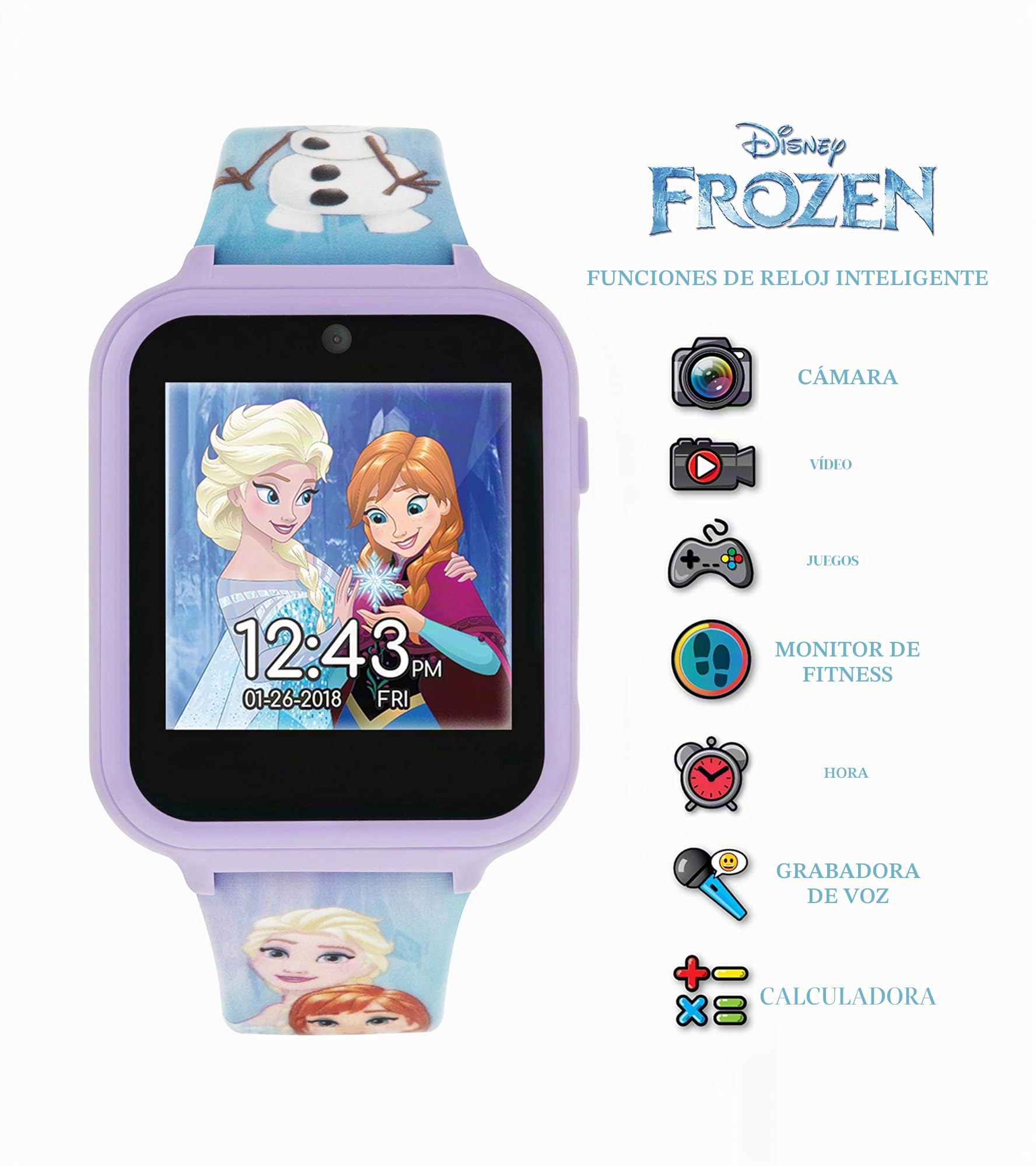 Disney Frozen FZN4151 Reloj Digital Infantil Correa Silicona Multicolor