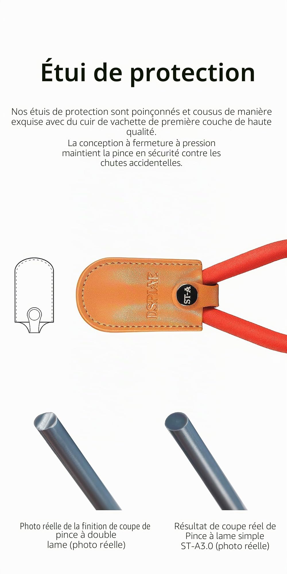 DSPIAE Pince à lame unique ultra fine pour modèles en plastique, coupe facile, lisse, nette 12,9 cm