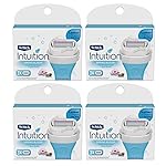Schick Intuition - Lather & Shave In One Stop - Spring Bloom with Shea Butter, Fresh Floral Scent - Women\'s Razor Blade Refills - 3 Ct Pack of 4 = 12 Cartridges