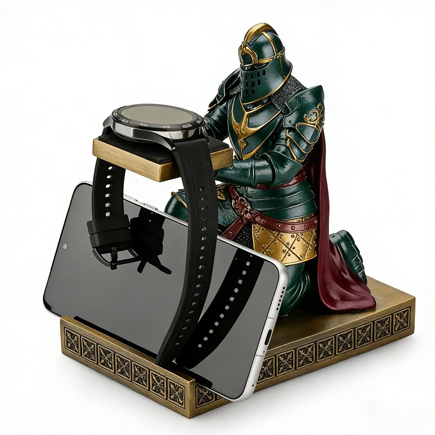 King's Guard Présentoir pour montres, lunettes, bijoux, bracelets, colliers - En résine - Pour bureau et maison - Vert