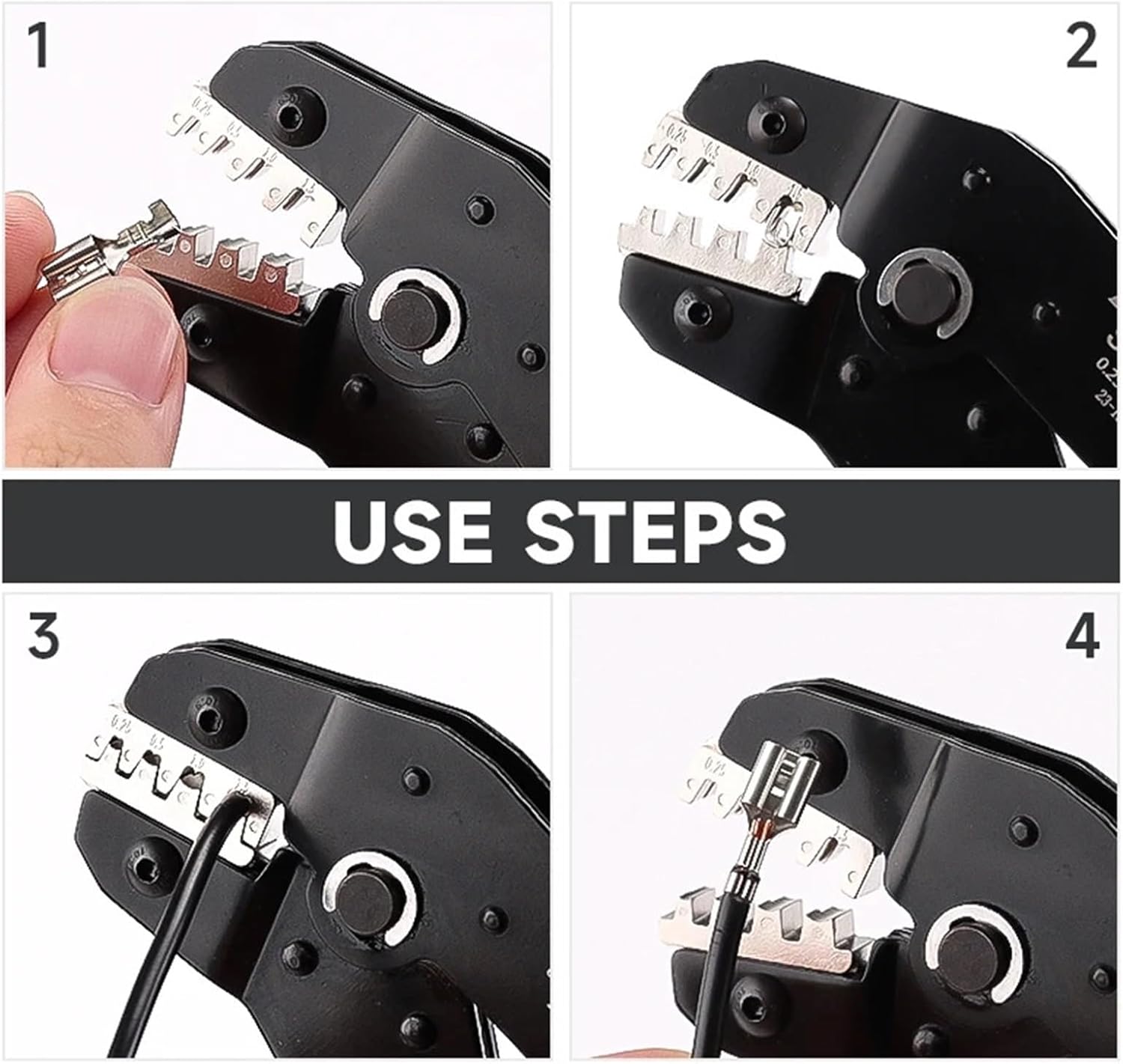 Crimping Tool Set For Terminals,No/Pre Insulated Ferrules,Butt Connectors,Solar & Coax Connectors SN-58B 6 Jaw