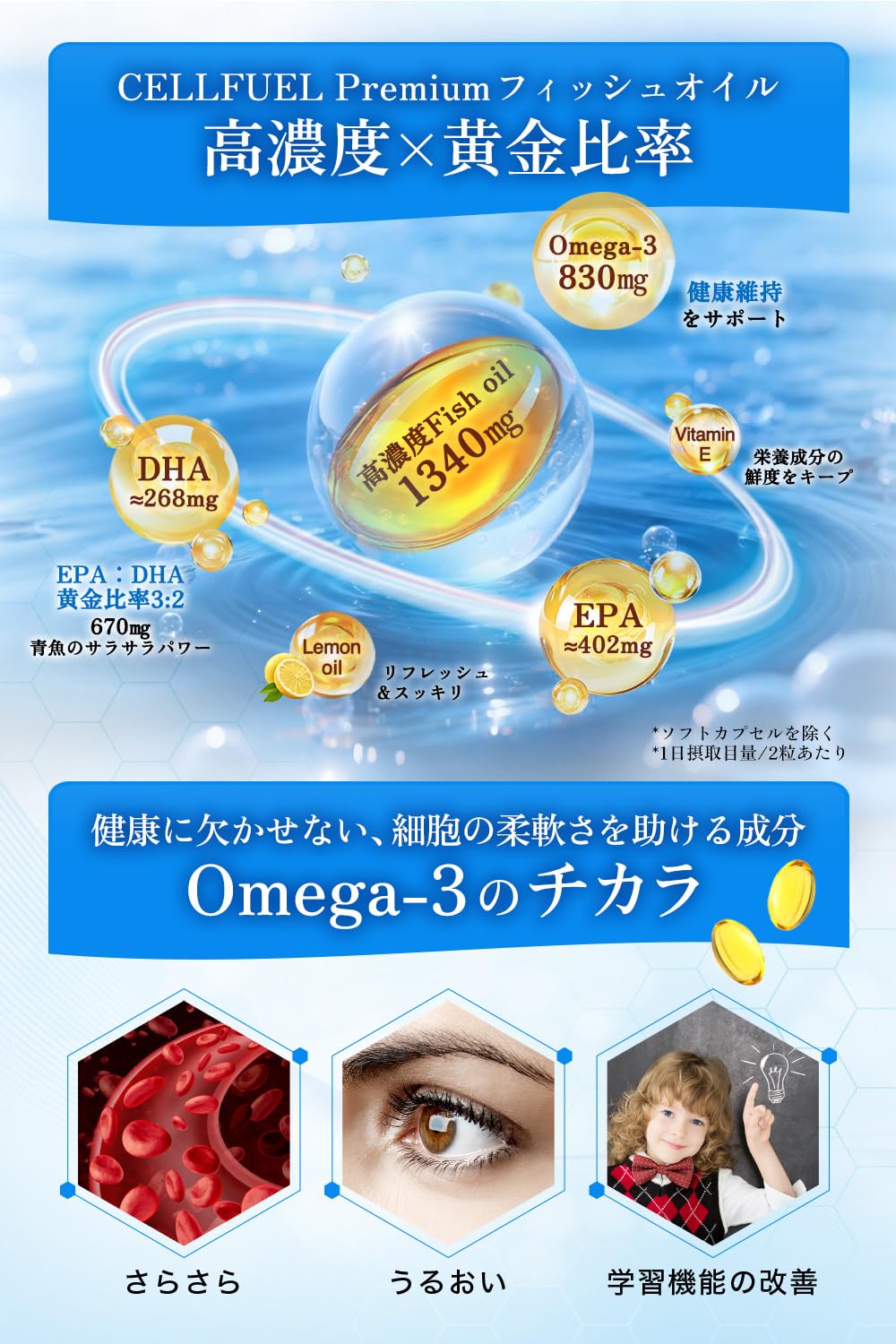 CELLFUEL DHA EPA 670mg/2粒 200粒 レモン味 CELLFUEL DHA EPA 670mg/2粒 200粒 レモン味