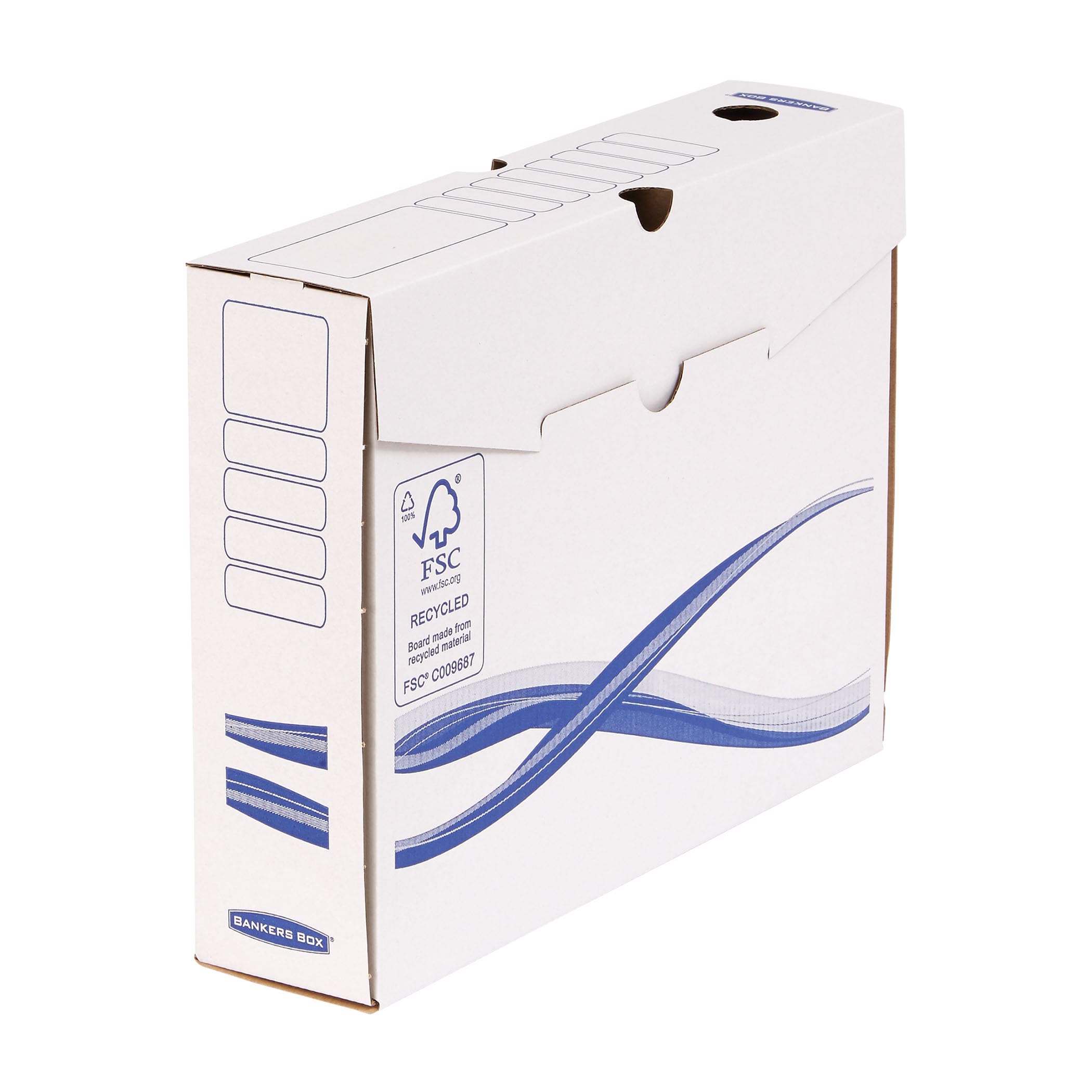 Bankers Box 4460102 Scatola Archivio A4 Basic, Dorso 80 mm, FSC, Confezione da 25 Pezzi