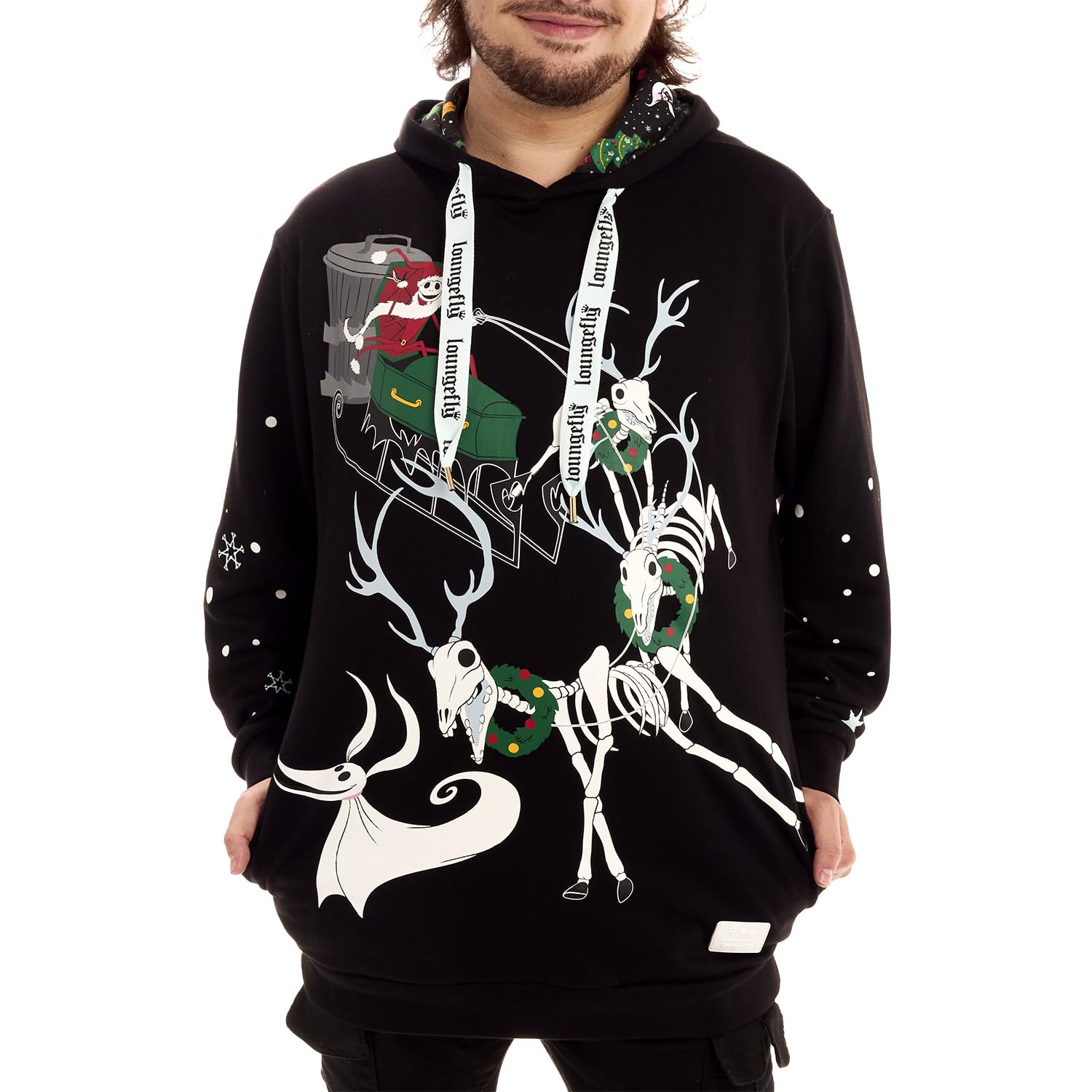 Sweat à Capuche Disney NBC Loungefly XL - Pull de Noël Noir - 6