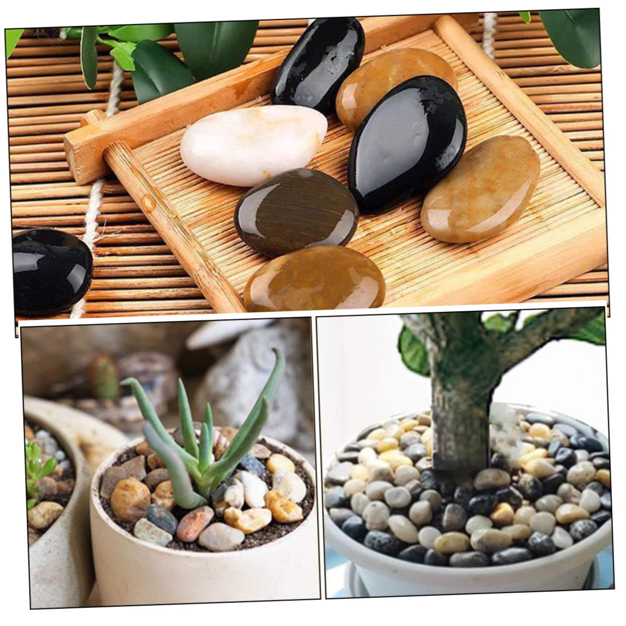 Toyvian Kieselsteine Je für Aquarien Dekoration und Pflanzenvase Natursteine für Arrangements und Wasserfeatures