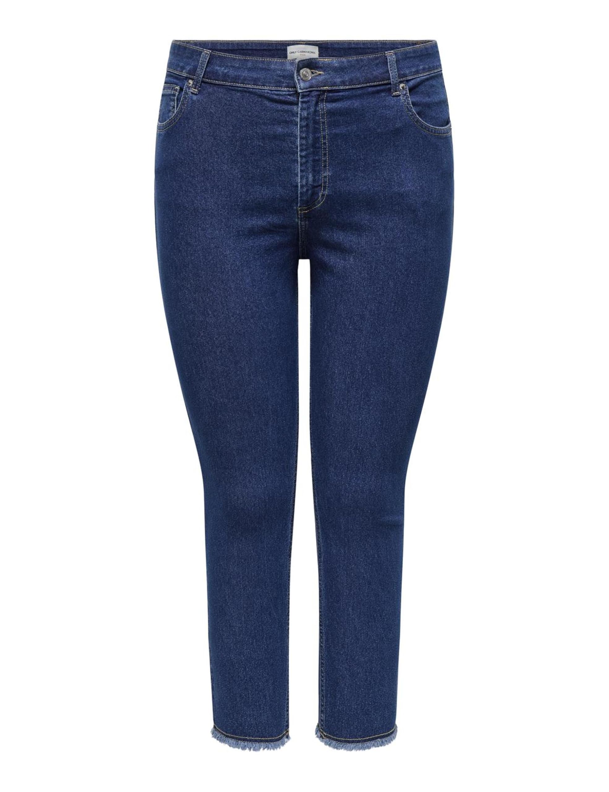 ONLY Carmakoma Carhush Mid Skinny ANK Rw DNM Akm187, Dark Denim Blue, 42W x 32L
