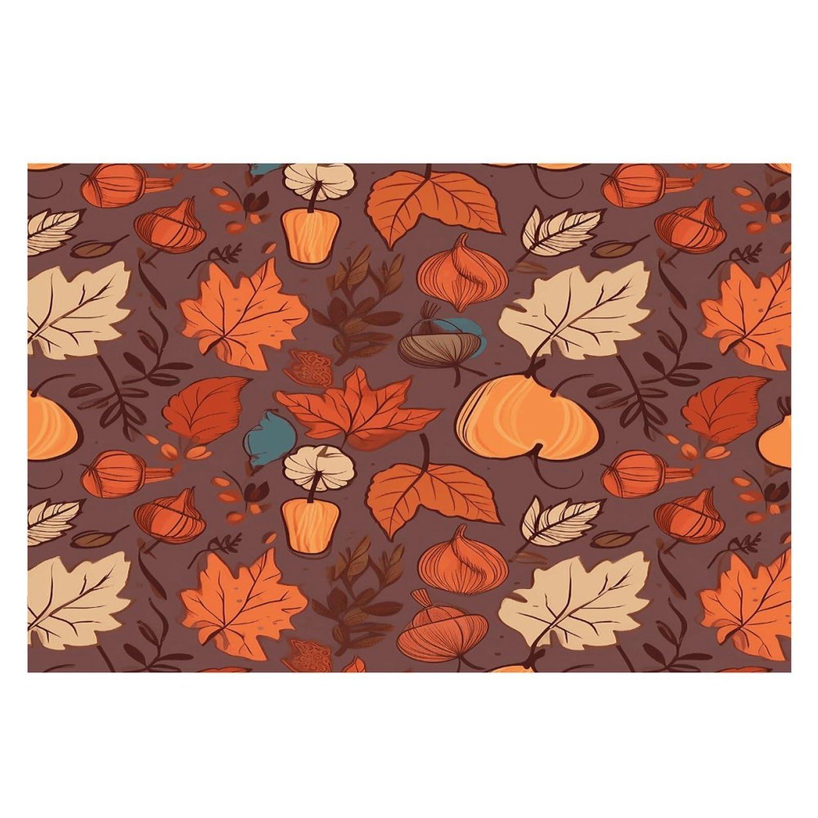 Fall Placemats Non-Slip Heat Resistant Table Mats Flax Washable Cloth Place Mats Easy to Clean Premium Placemat for Kitchen Dining Table Decor Party Outdoor