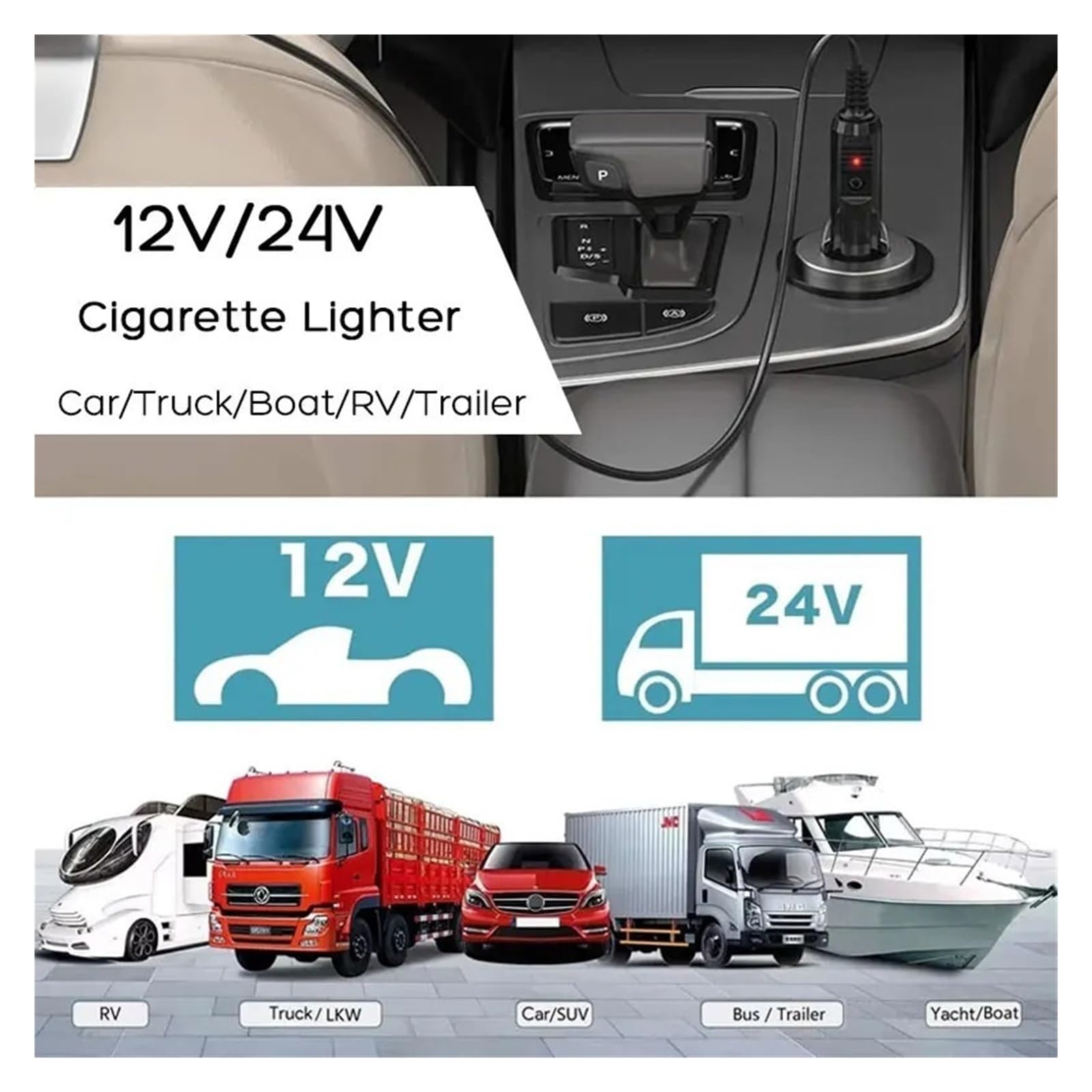 Anderson to Cigarette Lighter Charging Cable 2 m 12 V 24 V do Power Station
