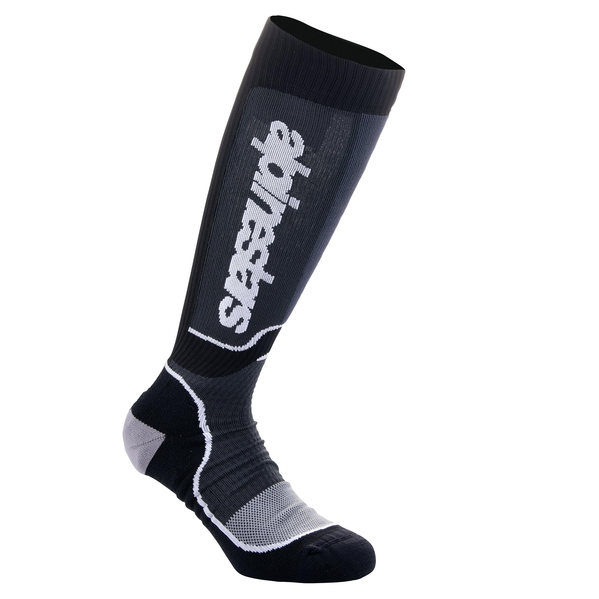 Alpinestars 4742324-12-M/L: Youth Mx Plus Socks Black/White Md/Lg