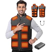Gilet Riscaldato Uomo, Giubbotto Riscaldato Uomo 20000mAh con 21 Zone di Calore