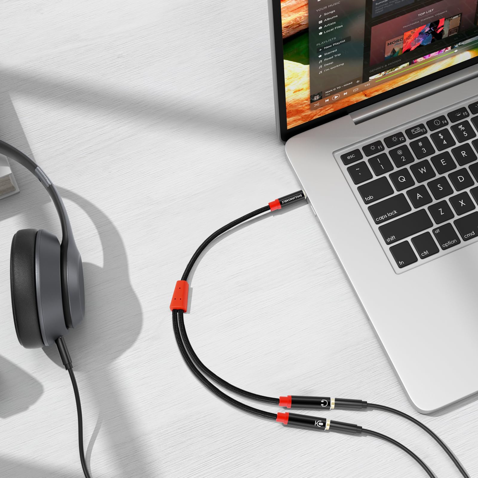 Cavo Sdoppiatore Jack 3,5 Mm - Maschio A 2 Femmine, 35 Cm, Per PS4, PC, Smartphone - Foto 13