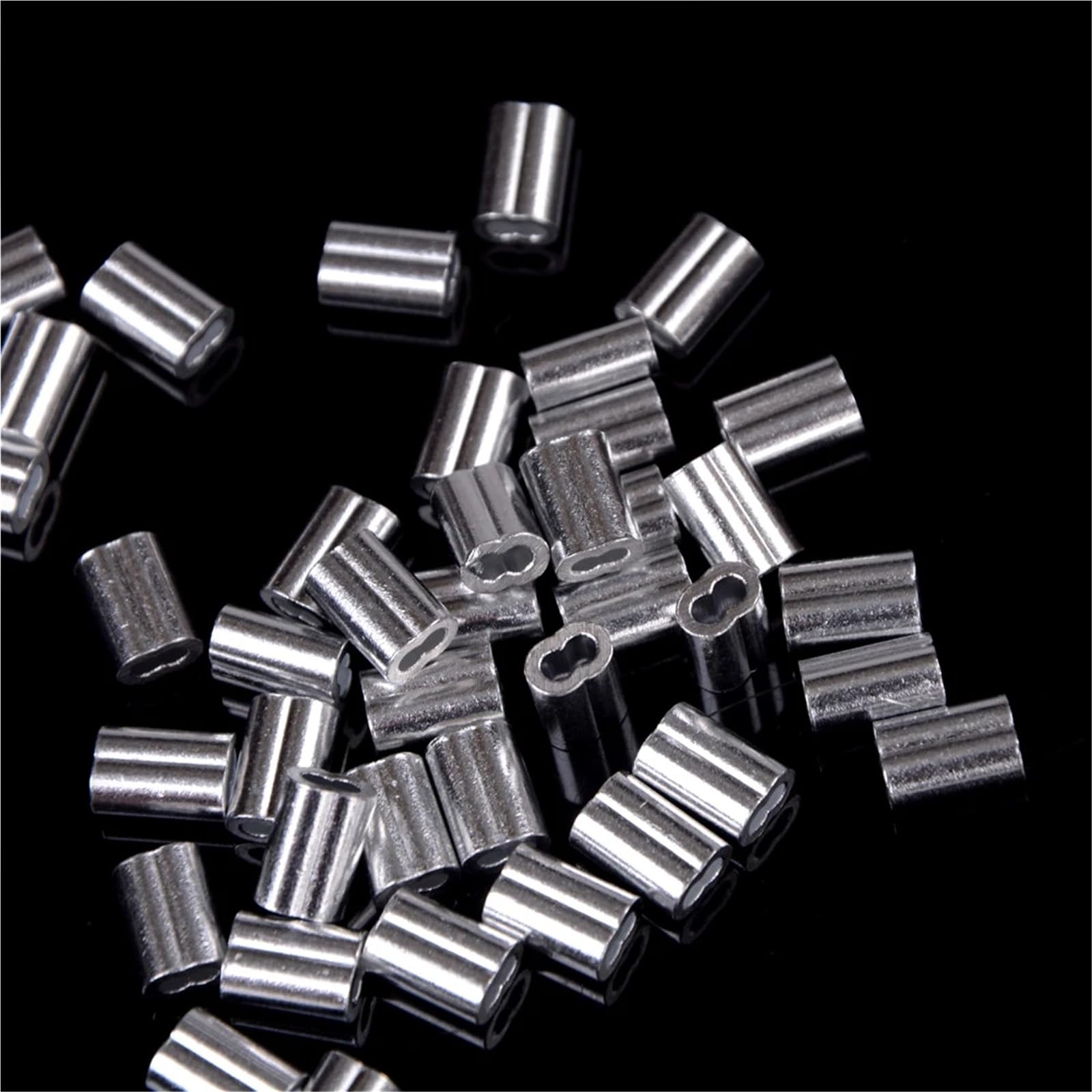 Puntali, Manicotti a crimpare for cavi 200 pezzi 1,5 mm for fune in lega di alluminio Raccordi a clip Ferrula ad anello