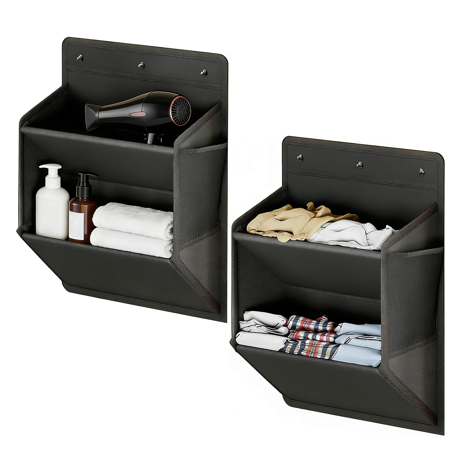 2 pezzi organizer per scarpe per camper con nastro adesivo da appendere sopra la porta scarpiera pieghevole da appendere grandi tasche profonde armadio stretto salvaspazio organizer