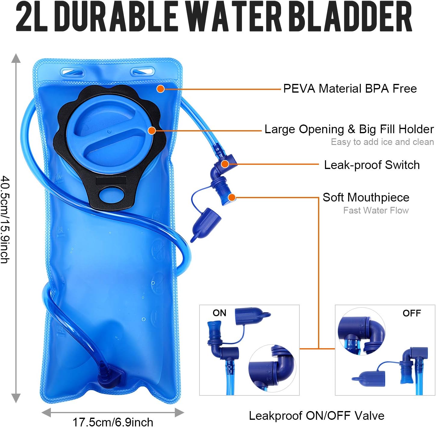 G4Free Cycling Hydration Pack Backpack with 2L Leak-Proof Water Bladder Lightweight Water Backpack Running Hiking Climbing Mountain Biking Jogging for Men Women